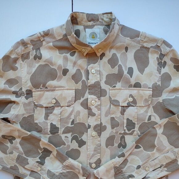 Gant Michael Bastian Urban Khaki Camo Shirt Streetwear Men's Size Small - Picture 1 of 9